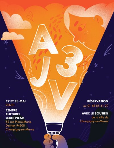 Affiche spectacle 2022 - association A3JV