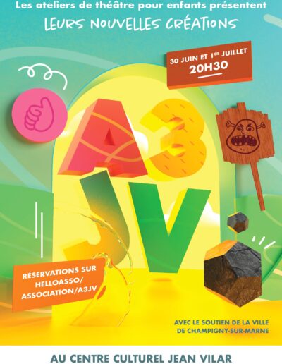 Affiche spectacle 2023 - association A3JV